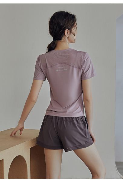Camisas atléticas da aptidão T das senhoras de Flatlock Stitcing das camisas do T das mulheres de Richee