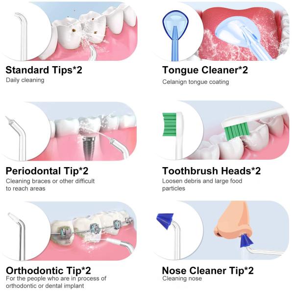 ABS Material Desktop Oral Irrigator Teeth Cleaner Whitening Kit Dental Water Flosser