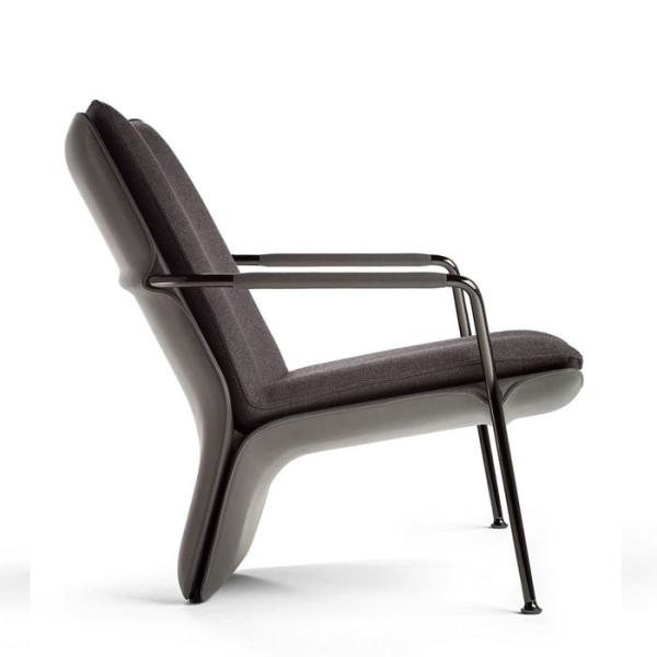 Ergonomic ANASTASIA Fiberglass Arm Chair With Headrest 75*51*40 Cm