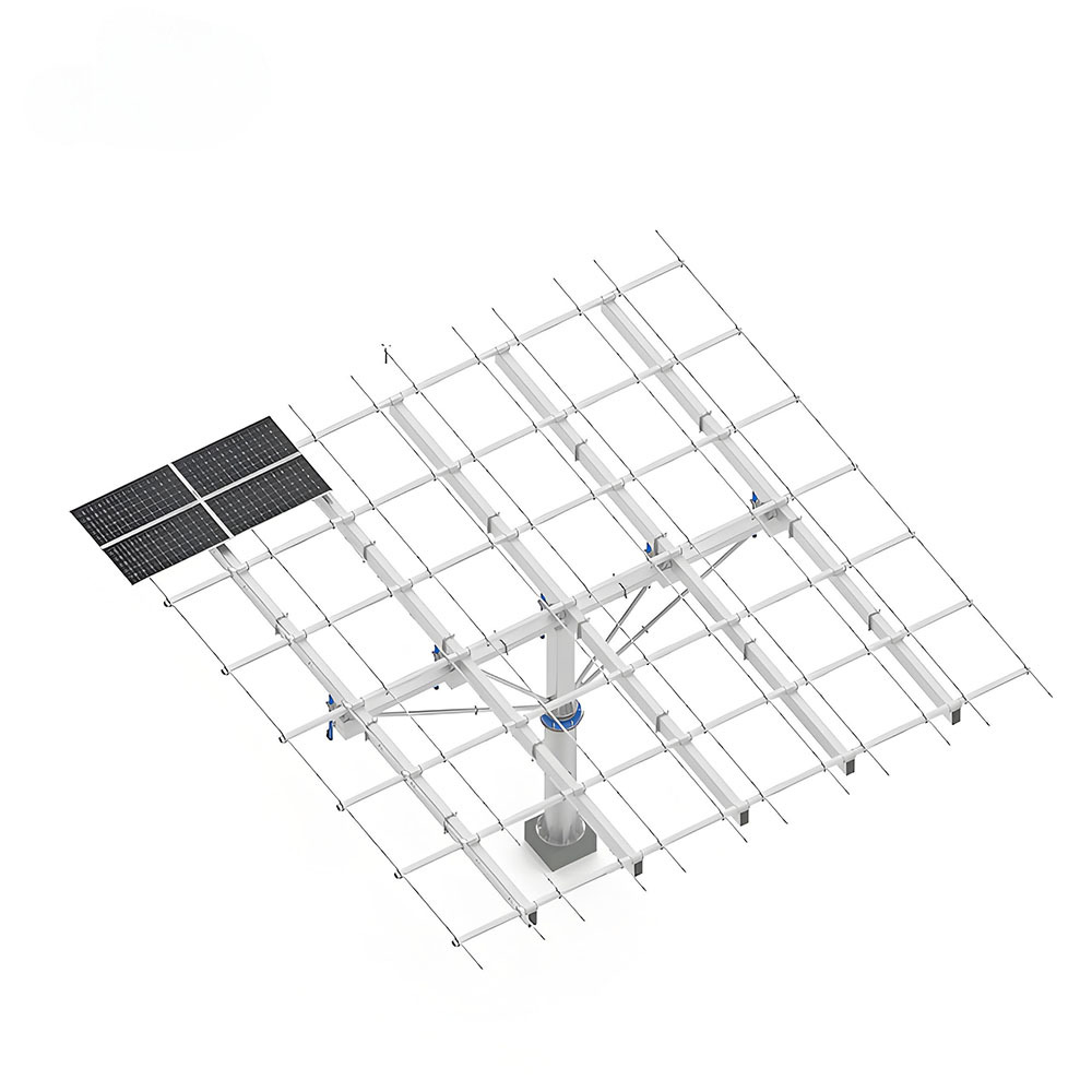 12P 12 Panels Dual Axis Solar Tracker Communication 2 Axis Solar Tracker