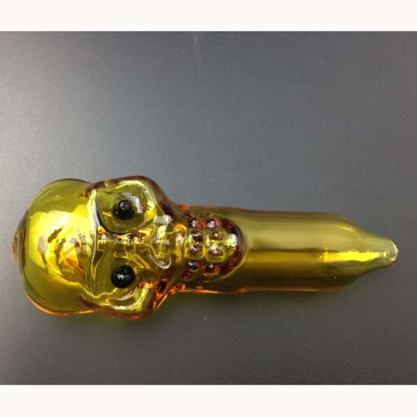 Cartoon Cool Design Yellow Hookahs Smoking Handy Pipe Straight Tube OEM / ODM Available