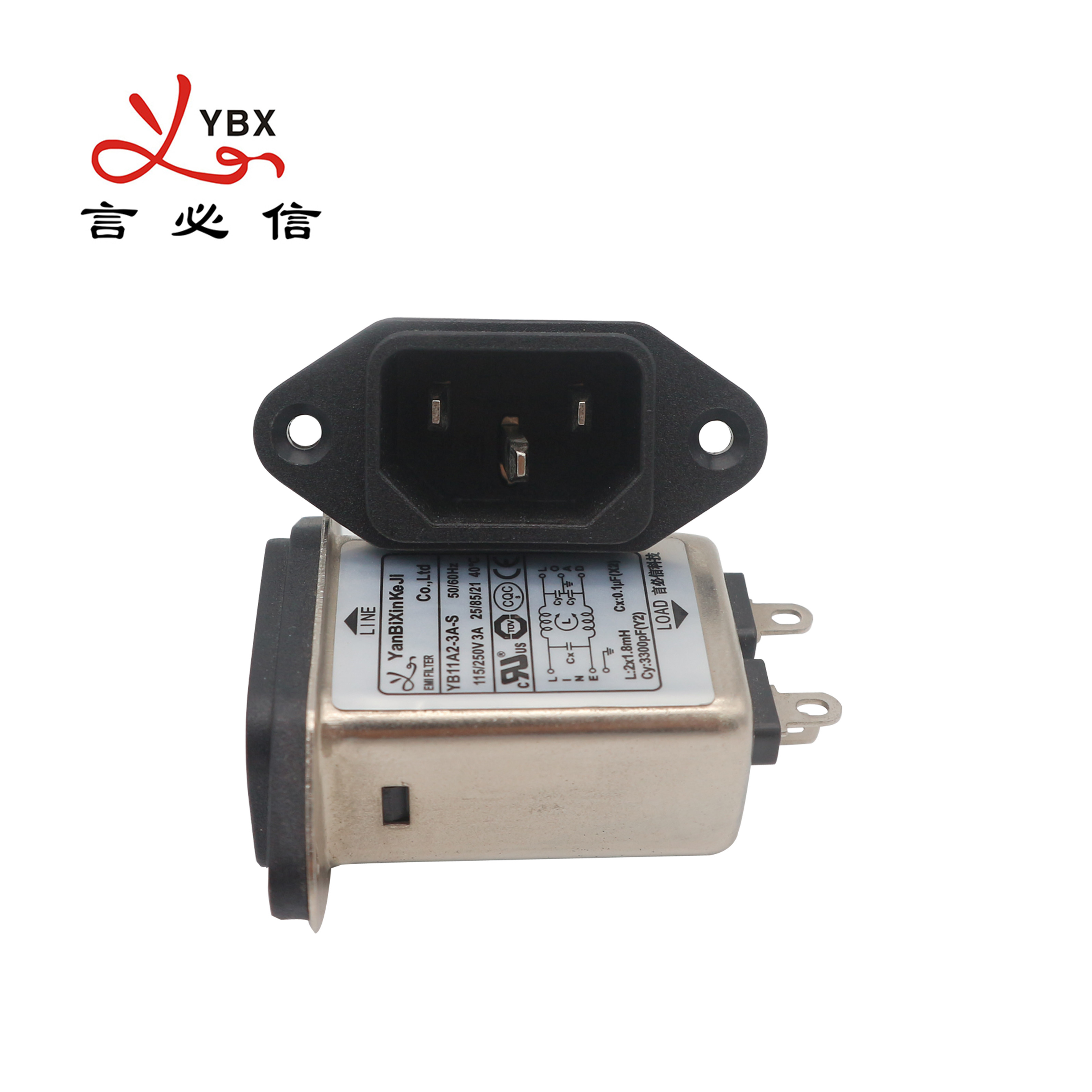 Yanbixin высококачественный фильтр входа A13 IEC 1A ~ 20A фильтр EMI для оборудования для передачи данных