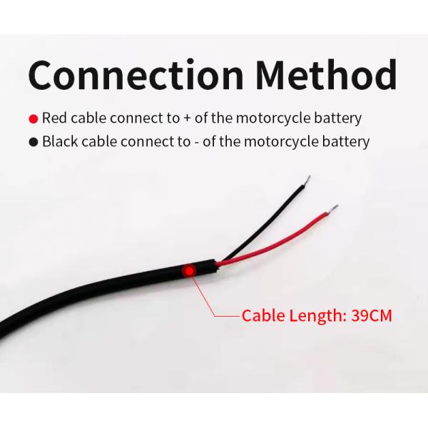 39cm 12V LED Motorcycle Volt Meter Gauge Panel Waterproof