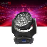 37x10W RGBW 4in1 Led Wash Iluminação do palco DMX Luzes de DJ Profissional 370W Zoom Moving Head Light For Party