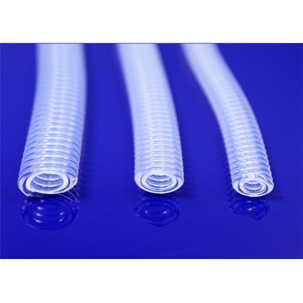 Kink Resistance Silicone Medical Products , Transparent Corrugated Breathing Tube