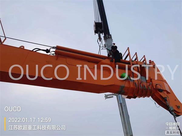 User Friendly Electro Hydraulic Telescopic Jib Marine Crane Offshore Platforms