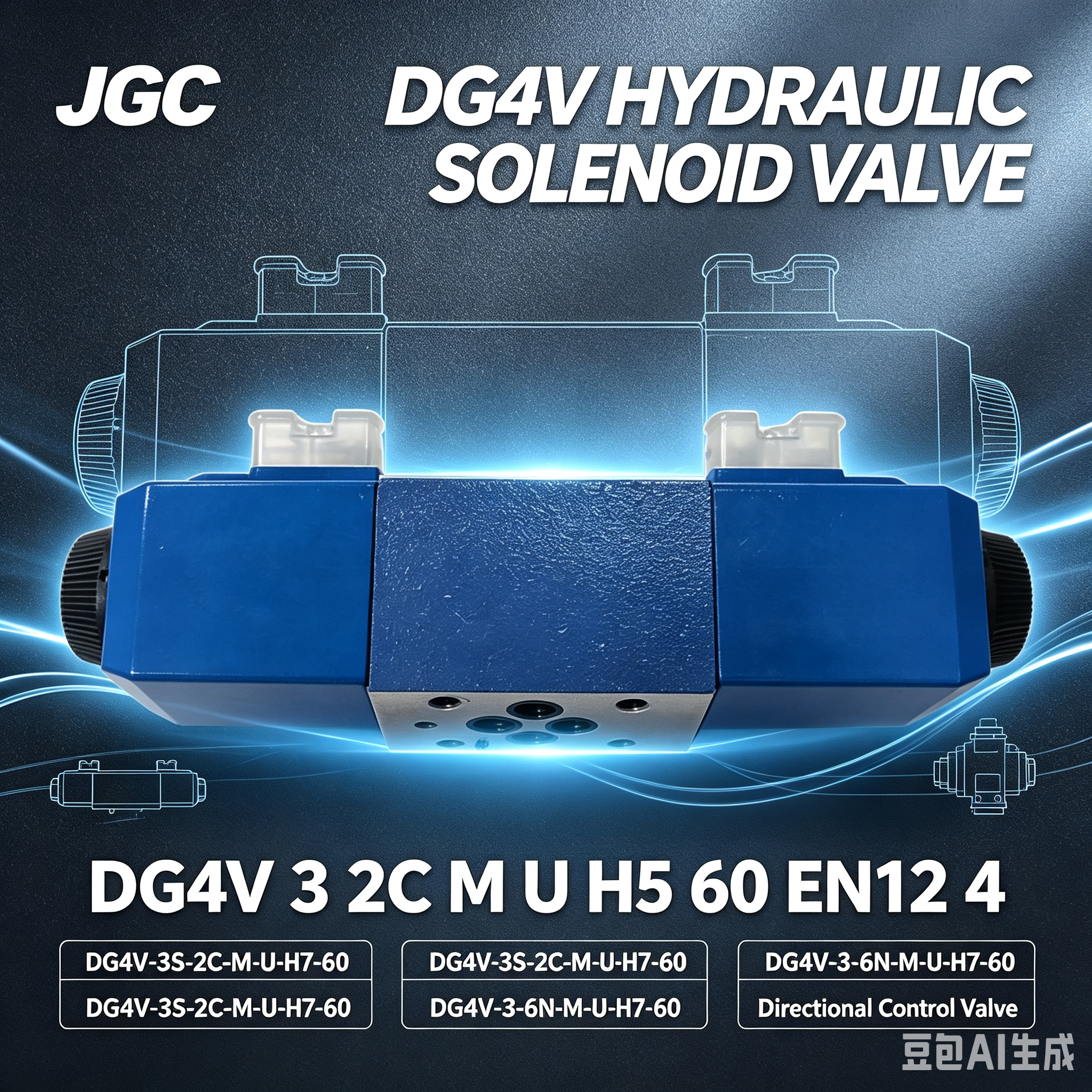 DG4V 3 2C M U H5 60 EN12 4 Hydraulic Solenoid Directional Control Valve DG4V-3S-2C-M-U-H7-60 DG4V-3-6N-M-U-H7-60