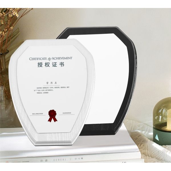 Personalized Logo Sublimation Memorial Souvenir Wooden Honor Medal Blank Trophy Shields And Awards Plaque