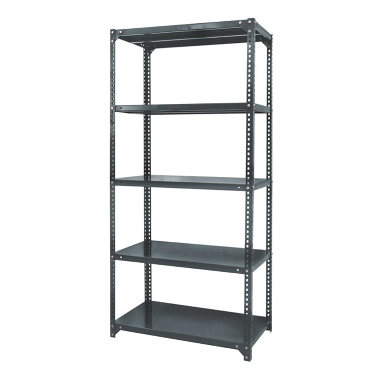 Industrial Steel Slotted Angle Iron Rack Shelving for Customized Color Requirements