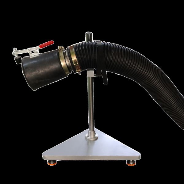 Mobile Exhaust Hose Support Stand Adjustable Cart For Vehicle Repair Workshops 100mm