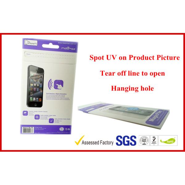 Доска изготовленной на заказ карточки упаковывая для фильма предохранения от Iphone, Горяч-Штемпелюя упаковывать бумажной карточки