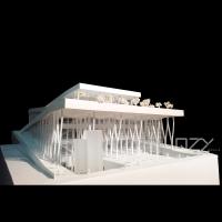 Modèle d'art conceptuel en bois - PES 1:300 Modèle de projet du centre de culture financière de Shenzhen