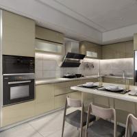 Armários de cozinha modulares de madeira Mdf Slab Moderno 18mm Para cozinha