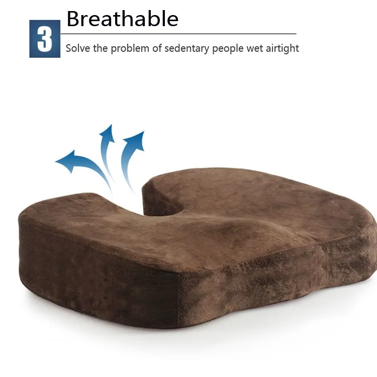 Comfortable and Supportive U-Shape Gel Memory Foam Coccyx Seat Back Cushion