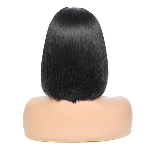 Peruvian Bob Wigs for Black Women Black Color Remy Natural Bone Straight U Part Wig Long