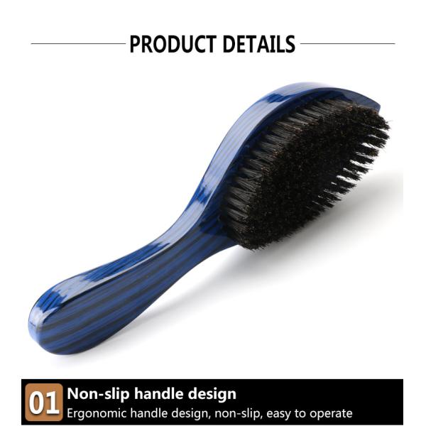 Мужская буковая деревянная 360-х волновая щетка длинная ручка борода волосы щетка с кабановой щеткой