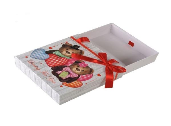 Printing Gift Box Container  / Pull Out Wedding Gift Box With Ribbon