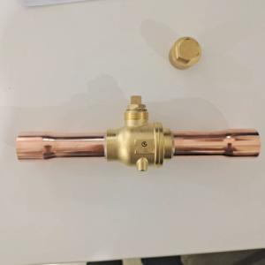 Brass 3/8 Refrigeration Ball Valve Precision Adjustment DN4 Valve Two Handles