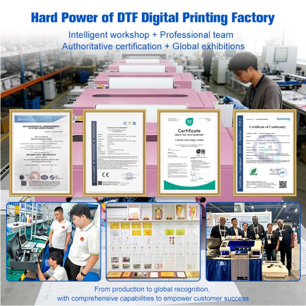 FCOLOR Color logo Customize XP600 Roll DTF Printer T-Shirts Textiles Garments Automatic Printing Machine A3 pink Dtf Printer