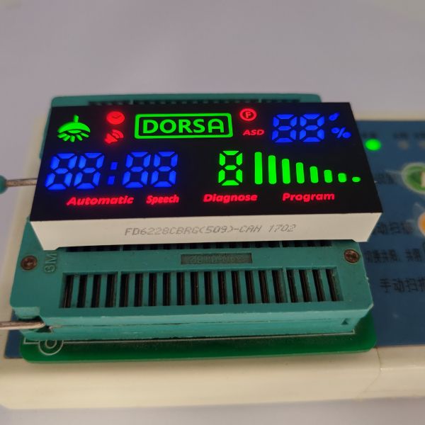 Multi-Color 7-Segment LED Displays with Driver IC for E-Scooters