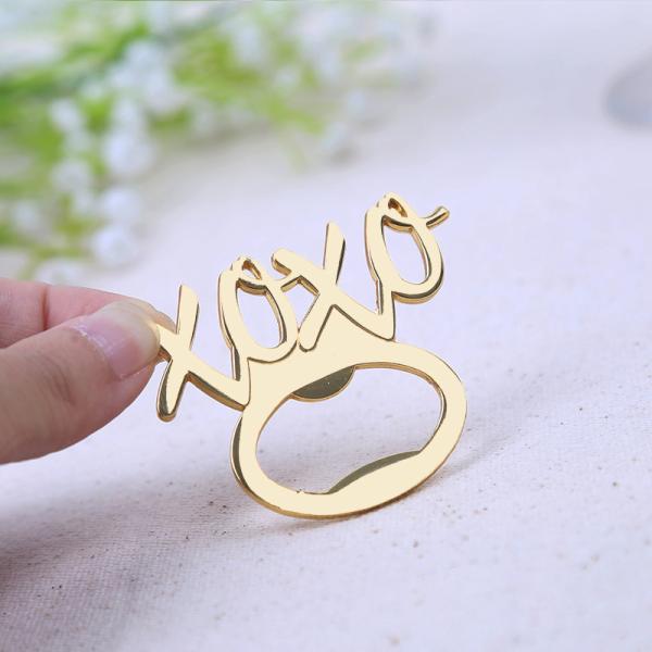 Wedding Favor Gold XO Bottle Opener Favor