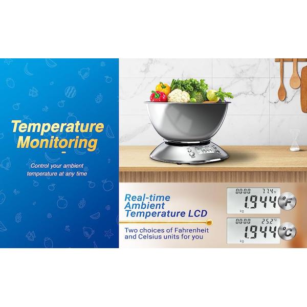 Home Usage Scale Large Capacity Customization Electronic Food Nutrition Weight 5kg Digital Display Kitchen Food Weighing Scales