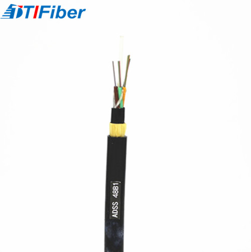 Однорежимное на открытом воздухе ПЭ ЛСЗХ Джаксет кабеля оптического волокна само- поддерживая АДСС воздушное