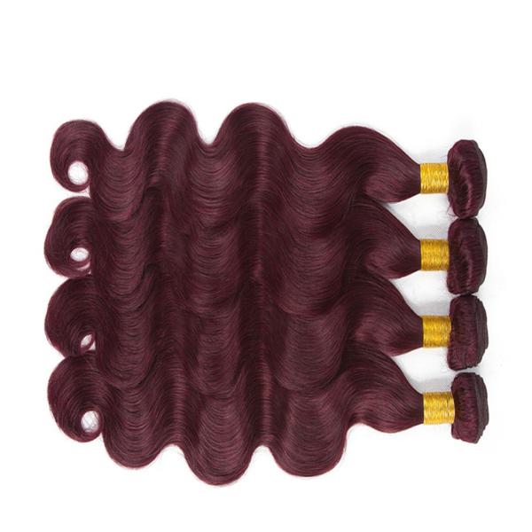 пачка волос девственницы объемной волны расширения Веаве волос Омбре цвета 99дж бургундская отсутствие запаха