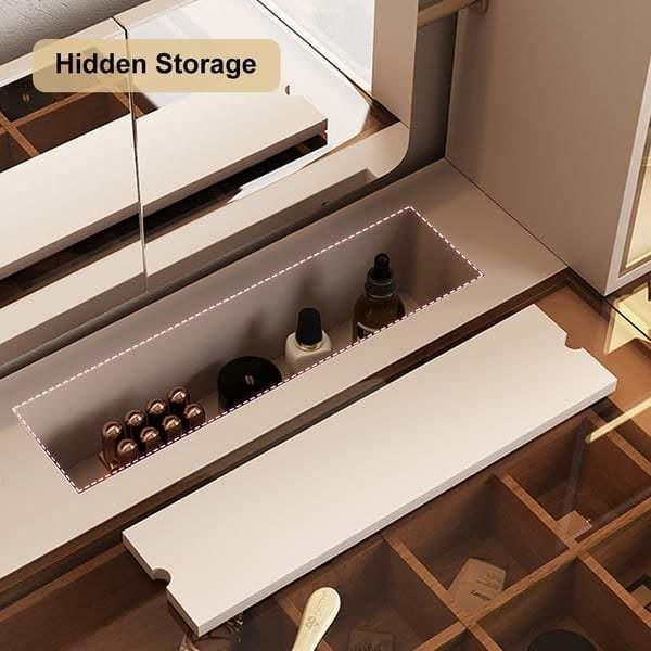 Modern Furniture Wood Vanity Dressing Table Makeup Mirror With Drawers