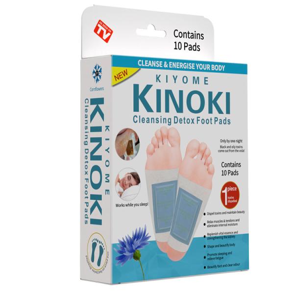 10 Pcs Per Box Ginger Salt Detox Foot Pads for Cleansing Feet and Enhancing Immunity
