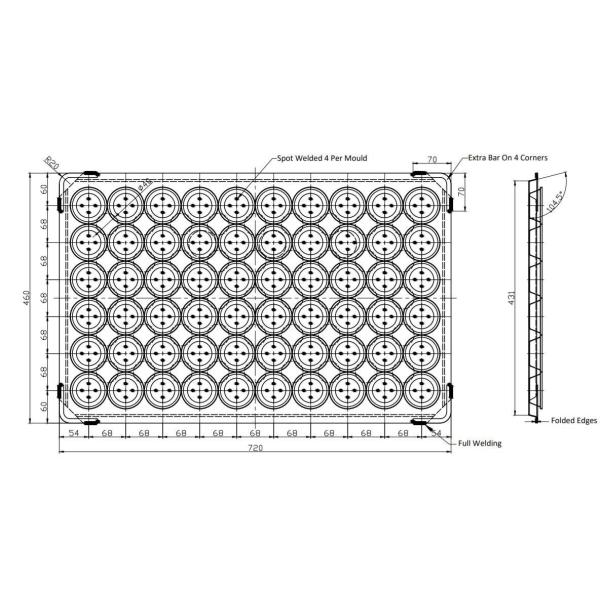 RK Bakeware China Foodservice NSF Aussie Meat Pie Палетная палитра