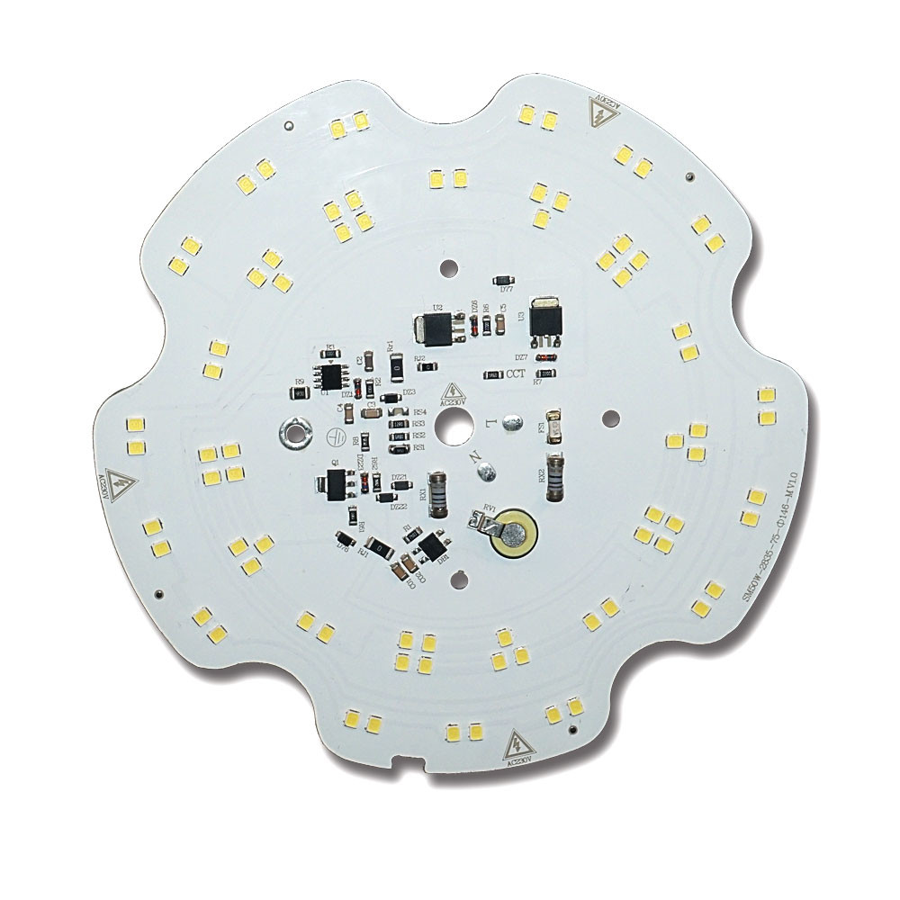 Свет PCBA UFO модуля СИД DOB впрыски 146*146*2.0mm 50W SMD
