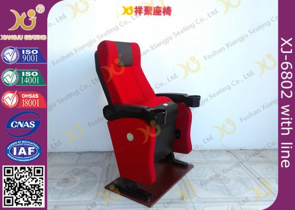 Gravity Seat Return Structure Theatre Seating Chairs Tip Up Arm With Cup Hold