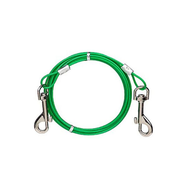 Cable y estaca para atar perros con núcleo de acero recubierto de PVC y correas para mascotas