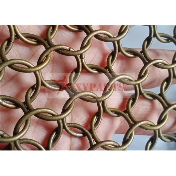 店舗建設のための青銅のカラー リング メッシュ カーテン 1.5x15mm