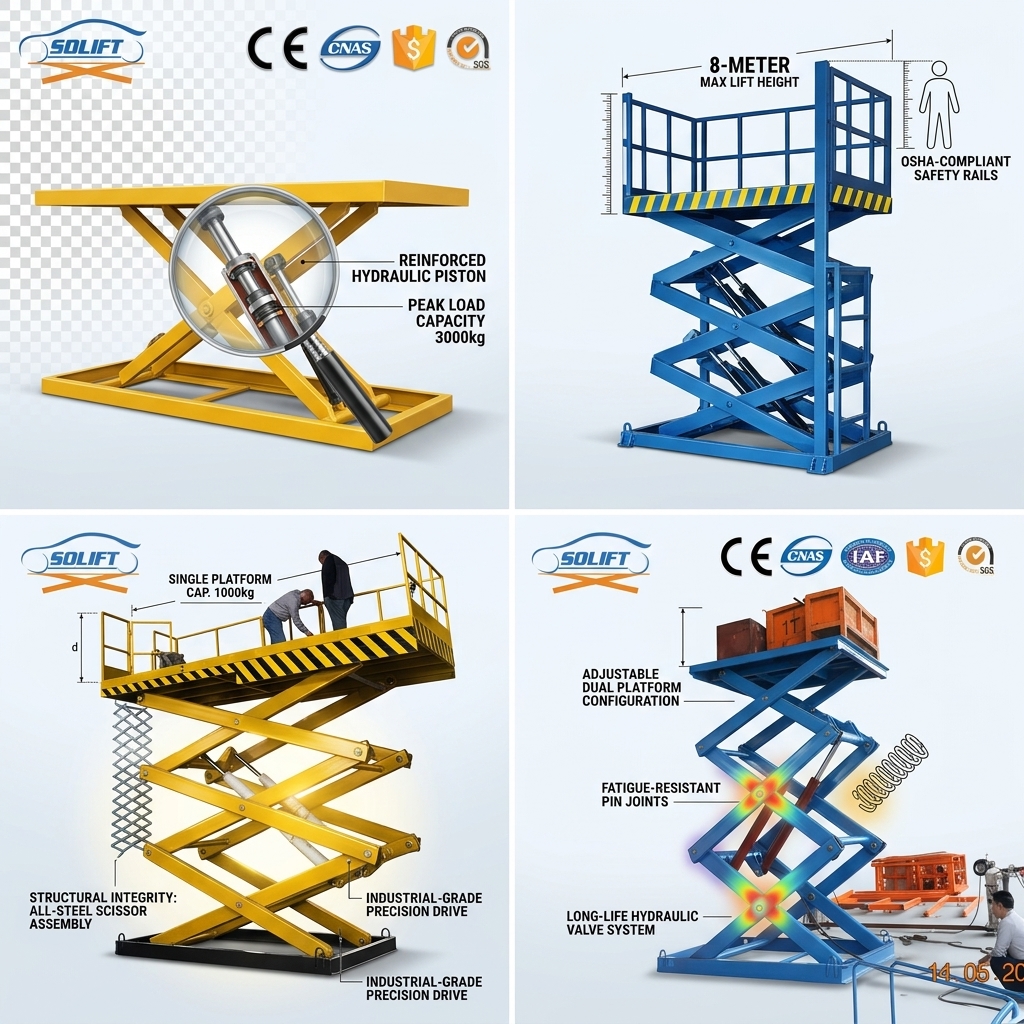 1.5T Industrial Stationary Hydraulic Scissor Lift Cargo Platform for Poland Czech Eastern Europe Logistics