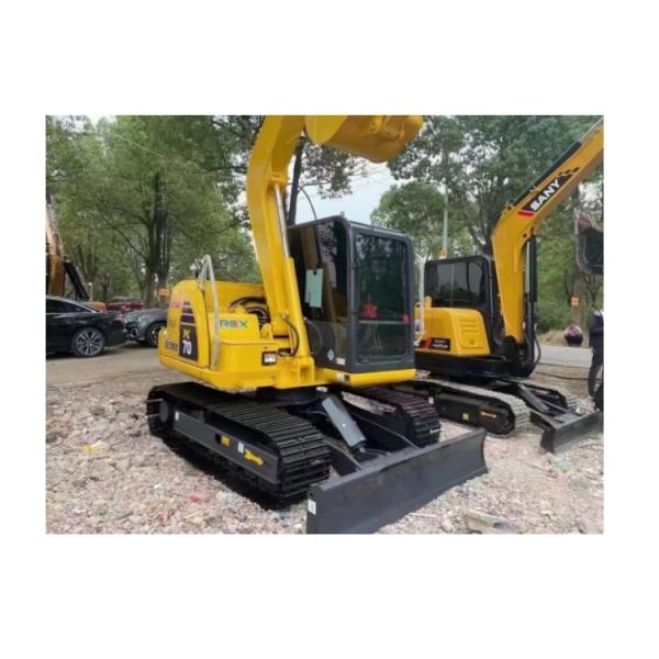 Japanese Used Komatsu PC70-8 Crawler Excavator with 6.5TON Operating Weight 0.3m³ Bucket Capacity and 48.5KW Power