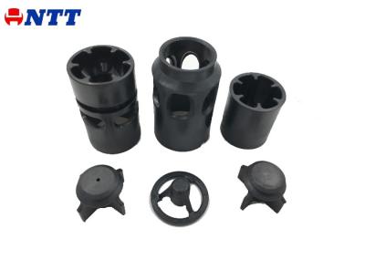 Industrial Glass Nylon plastic molding parts , Black Color Plastic Injection Molding