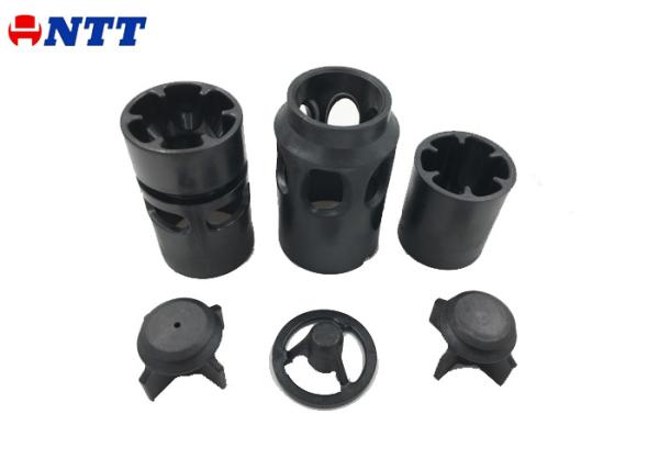 Industrial Glass Nylon plastic molding parts , Black Color Plastic Injection Molding