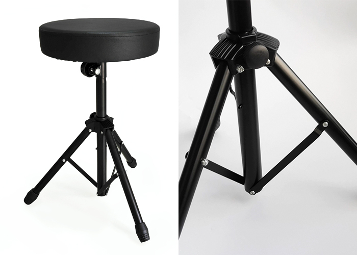 Portable Height Adjustable Drum Stool With Anti Slip Rubber Feet