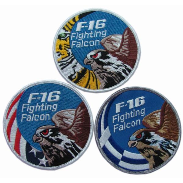 4'' F-16 Fighting Falcon Iron On Embroidered Patches