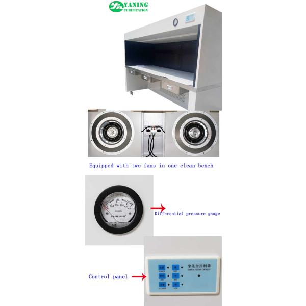 Горизонтальный ламинарный клобук воздушного потока чистого Суда пудрит покрывая сталь для человека 3