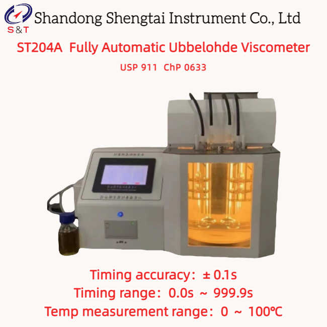 Fully Automatic Ubbelohde Viscometer Temp 10 ～ 100℃ Measure 0.6 ～ 1000mm ²/S USP 911