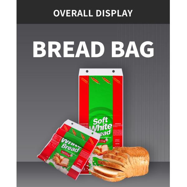 PET / PE Custom Printed Bakery Bread Packaging Greaseproof Plastic Bags With Logo