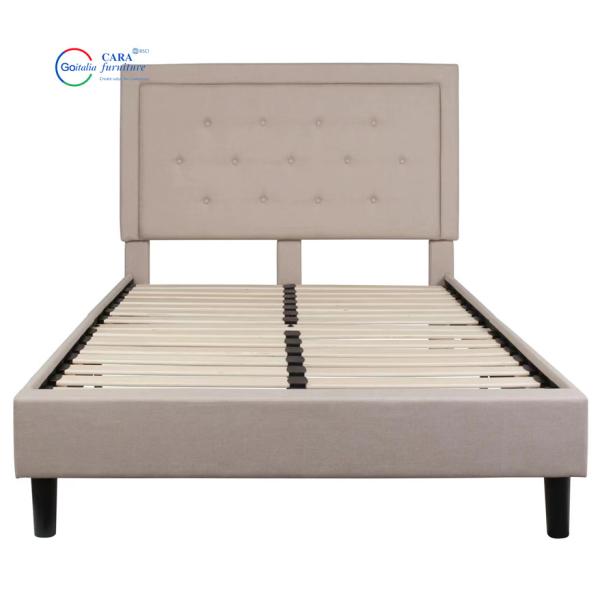 20001 Popular Design Durable Hotel Home Bed Solid Wood Frame Luxury Bed Grey Bedroom Furniture