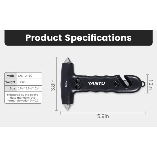 ABS Steel Vehicle Safety Emergency Car Glass Hammer And Seat Belt Cutter Escape Tool