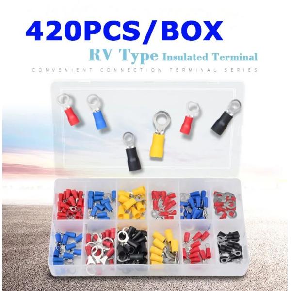 RV Type Cold Pressed Pre Insulated Terminal Block Cable Crimp Connectors O-образные