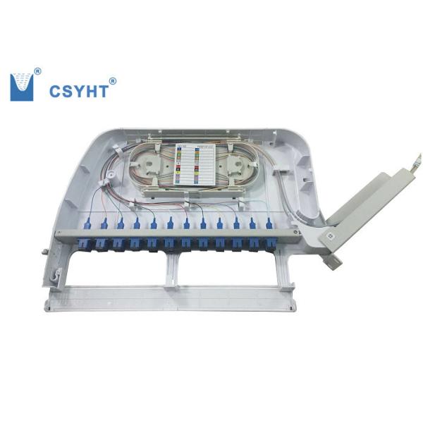 Rotary type fiber optic patch panel 19inch 1U rack mounted 24 , 48 , 96 , 120
