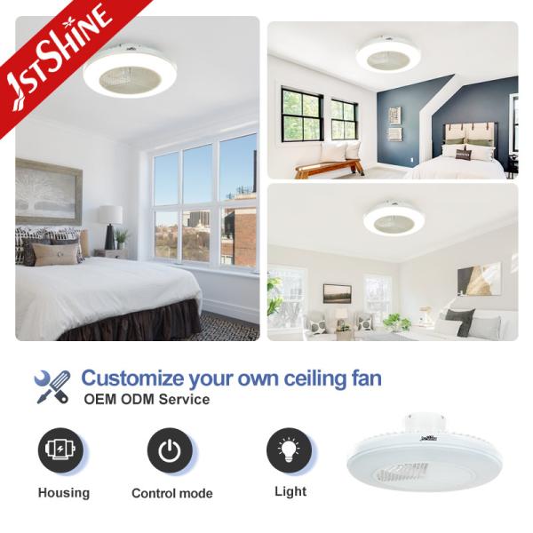 20 Inch Dimmable Hidden ABS Blade Energy Saving Ceiling Fan Support Dimmer by 1stshine