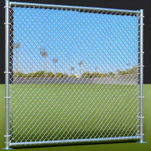 Galvanized Chain Link Mesh Fence 50x50mm 1.8m Height for Stadium